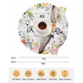 thumbnail image 6 of 13 Inch Round Placemats Set of 4, Easter Non Slip Heat Insulation PP Table Mats, Spring Farmhouse Vintage Bunny Flower Wood Grain Washable Place Mats for Kitchen Dining Party Table Decor, 6 of 7