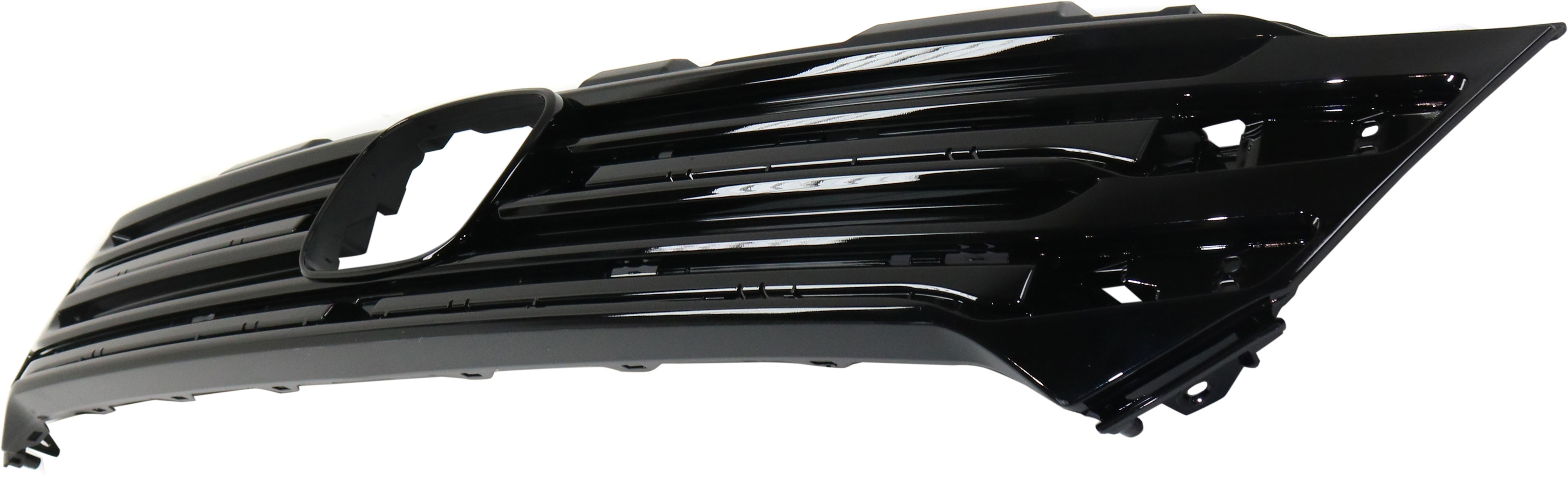 Grille Assembly Compatible With 2016-2018 Honda Pilot Textured (Gloss Black) Shell and Insert CAPA Certified