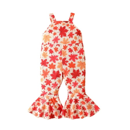 

ZIZOCWA Romper Onesie Toddler Girls Sleeveless Floral Prints Romper Bell Bottoms Jumpsuit Clothes Girl Dresses Size 6 Organic Baby Romper Girl Dresses White110