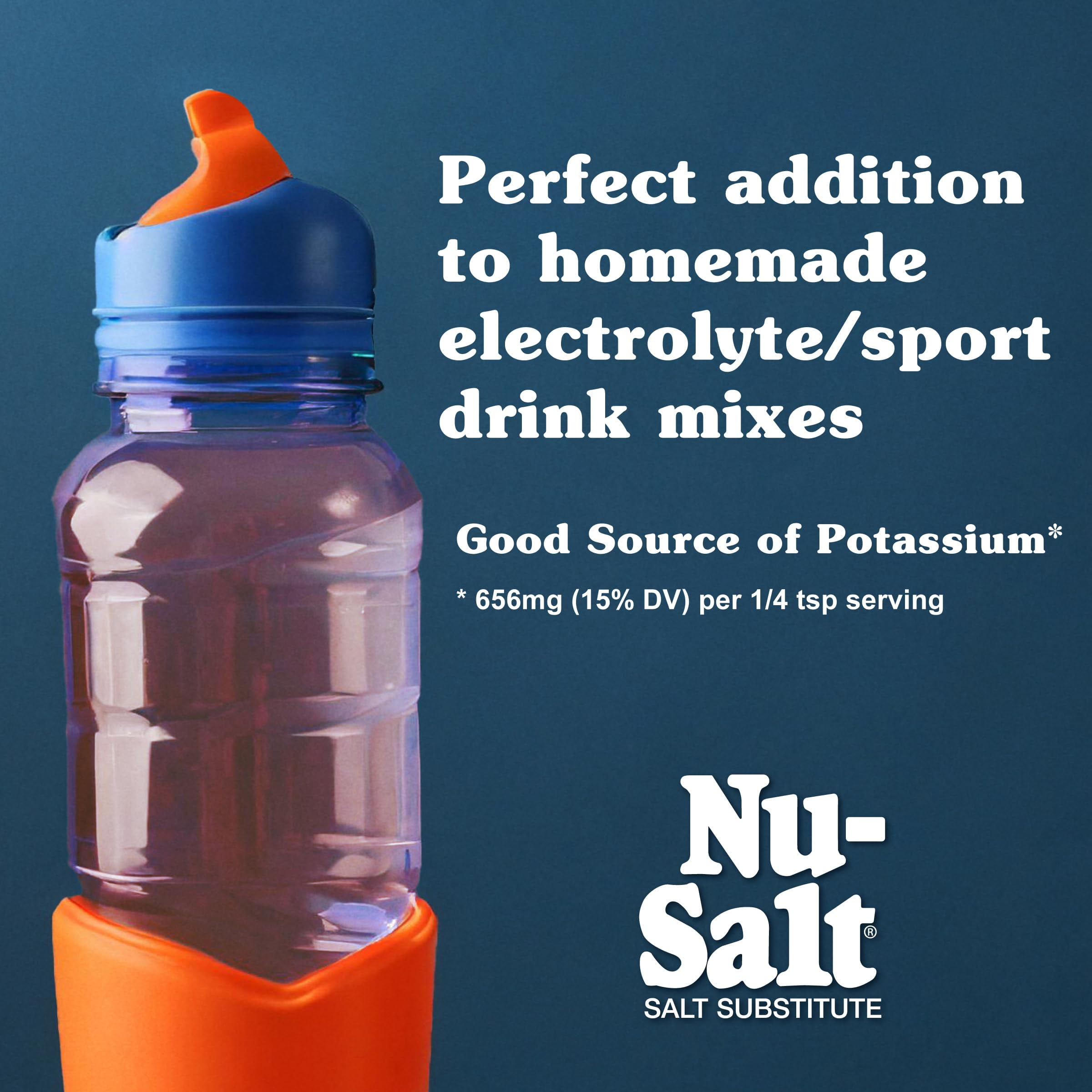 Nu-Salt Salt Substitute 100% Natural & Convenient Shaker Sodium Free Net Wt. 3oz (pack of 12)