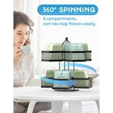 Luff Tea Bag Organizer, Spinning Carousel, Holds 96 Teabags, Metal Coffee and Tea Caddy for Kitchen Counter and Pantry - Walmart.com