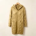 thumbnail image 4 of Otvok Open Front Maxi Knit Sweater Coat, Women Oversized Long Sleeve Hooded Cable Knit Casual Long Cardigan Outerwear, 4 of 7