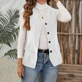 thumbnail image 5 of WMTBSRSW Corduroy Blazer Vest for Women Fashion V Neck Sleeveless Coat Lightweight Button Down Cardigan Jackets Fall Outwear White X-Large, 5 of 8