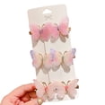 thumbnail image 2 of Tnobhg 6Pcs Butterflies Decor Hair Clip Rhinestone Embellished Girl Princess Hair Pin Animal Shape Hair Pin Hair Accessories, 2 of 8