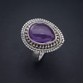 thumbnail image 2 of StarGems  Natural Amethyst Handmade 925 Sterling Silver Ring 8.25 F2890, 2 of 7