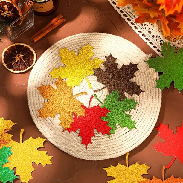 KAKOWELY 100Ud Hojas De Arce Decorativas De Papel Con Para Otoñal Y Estilo Farmhouse