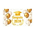 thumbnail image 2 of Meitianfacai Gold and White Graduation Party Decorations, 71"x45" Class of 2024 Graduation Banner for Men Women Congratulations Graduation Backdrop Party Supplies, 2 of 8