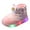 Pink, variant on XXWXYD Toddler Warm Children Luminous Cotton Light Boots Led Baby Girls Boys Kids Shoes Winter Casual Shoes Cute Waterproof Outdoor Lining Non-Slip Warm Snow Boots(2.5-3 Years,Male)