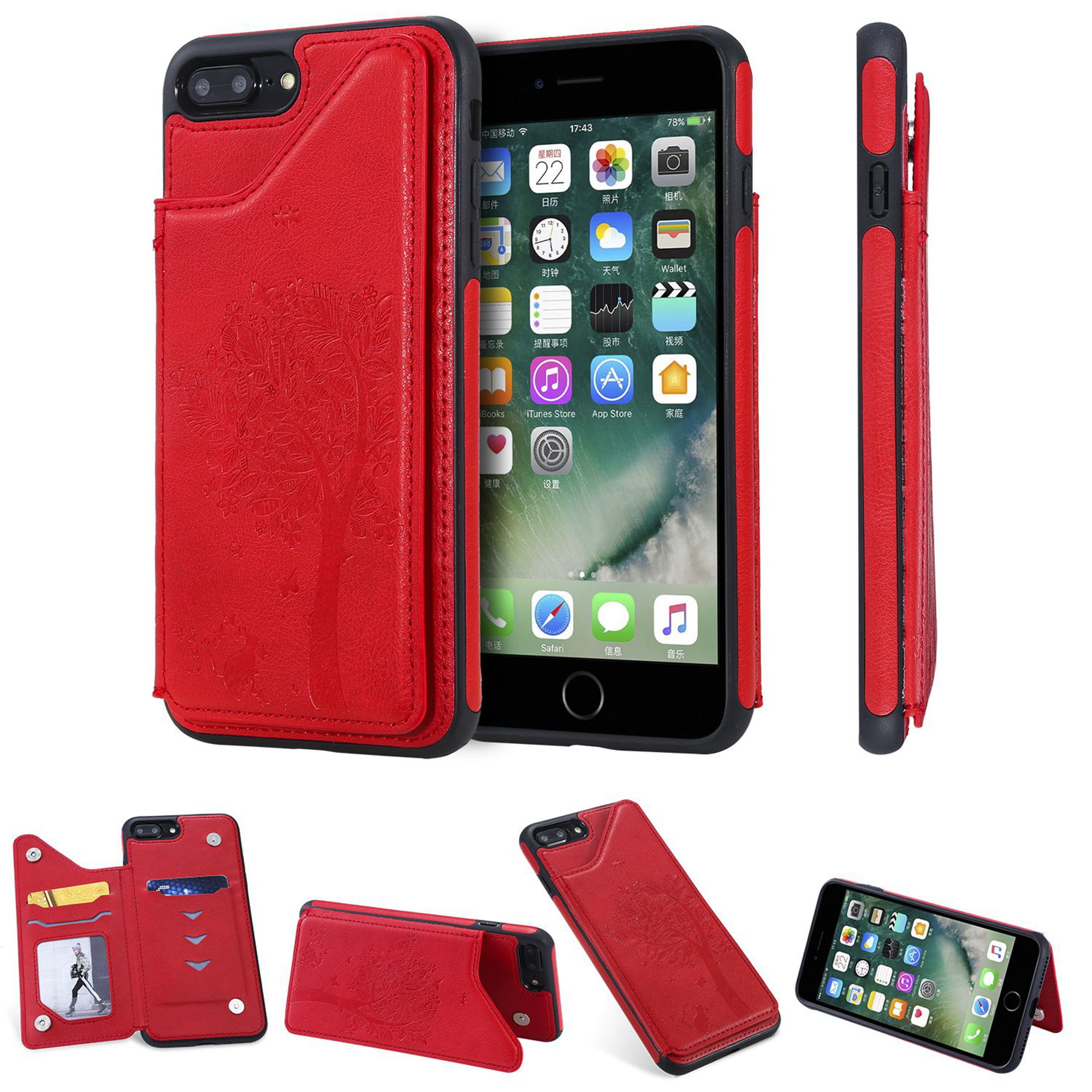 iPhone 8 Plus Case, iPhone 7 Plus Case, Dteck Embossed Tree Pattern