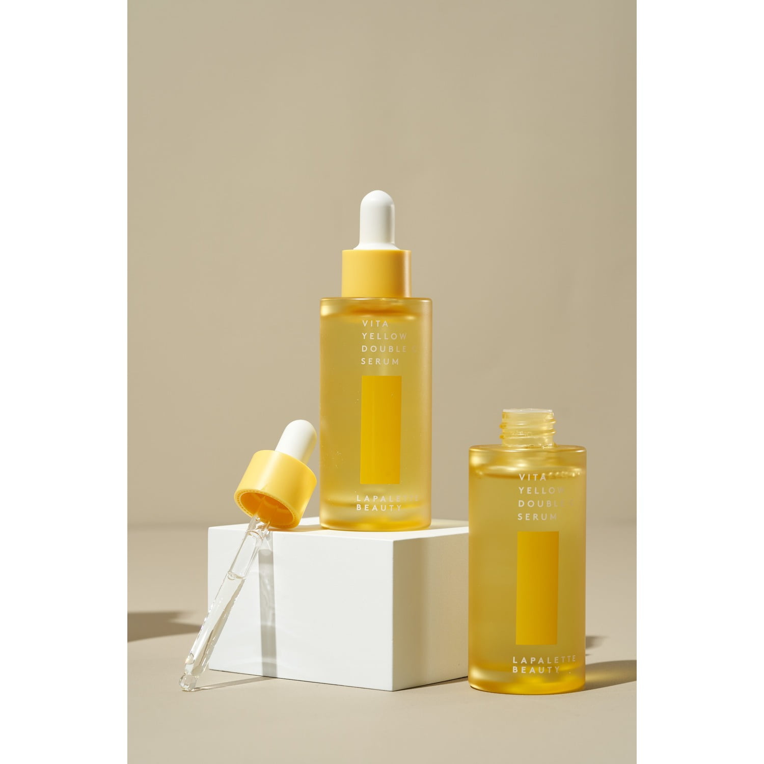 Lapalette Beauty Vita Yellow Double C Serum 2-Pack – Brightening Vitamin C Serum for Radiant Skin (35ml x 2)