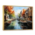 thumbnail image 2 of Designart "Verdant Waterway Peaks Contrast" Canals Floater Framed Canvas Art Print, 2 of 7