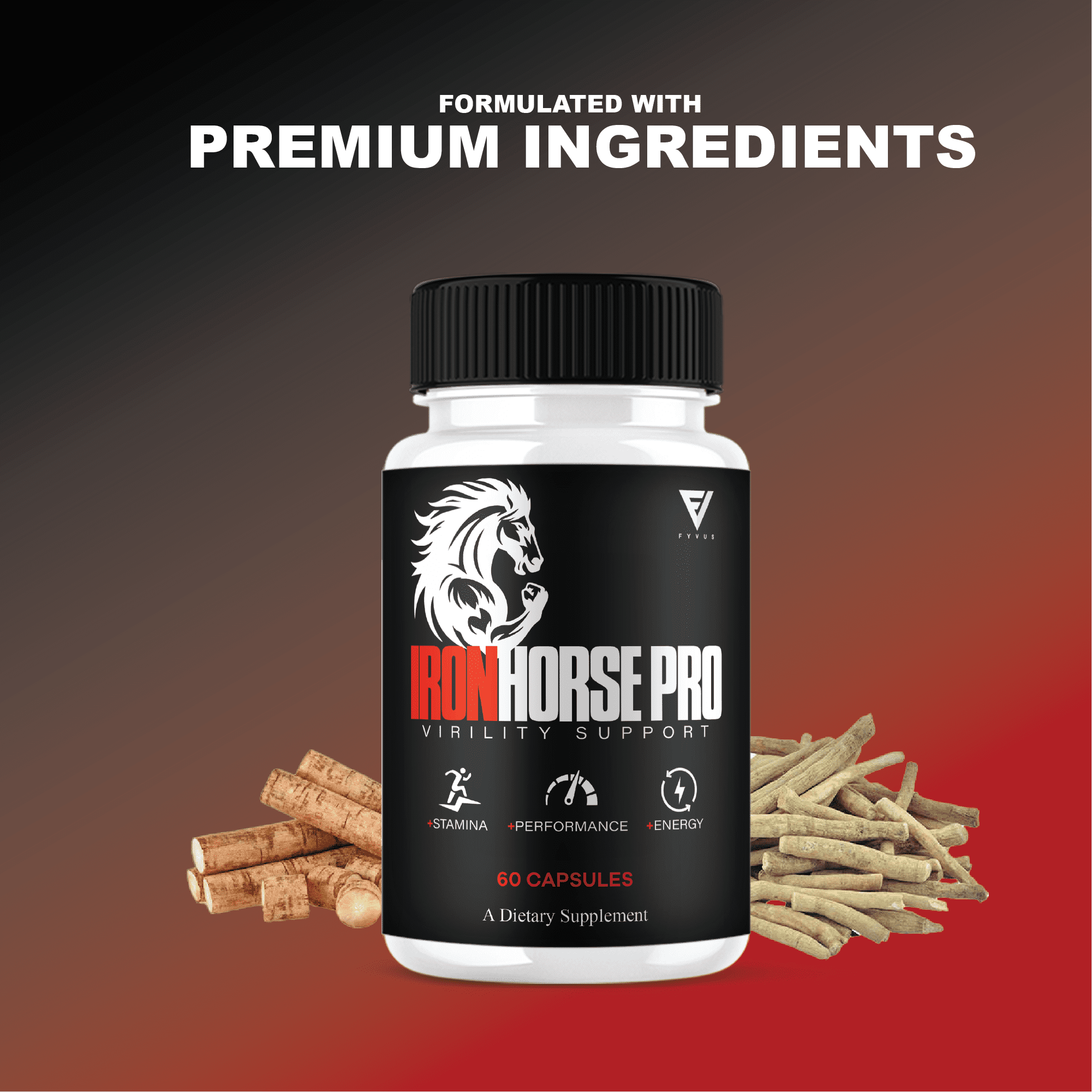 (3 Pack) Iron Horse Premium Performance Supplement, IronHorse Pro (180 Capsules)