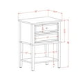 thumbnail image 6 of East West Furniture Valencia 16" Wood Nightstand with 2 Drawers in Brushed Black, 6 of 6