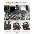 thumbnail image 6 of 3 in 1 Sandwich Maker, 1200W Waffle Maker, Panini Press Grill, With 5-gear Temperature Control and Removable Plates ,Nonstick Surface, Black, 6 of 7