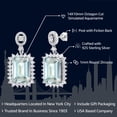 thumbnail image 2 of Gem Stone King 925 Sterling Silver Sky Blue Simulated Aquamarine Dangle Earrings for Women (13.88 Cttw, Gemstone March Birthstone, Octagon 14X10MM), 2 of 5