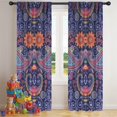thumbnail image 5 of Blackout Kids Curtains,Multicolor Ethnic Paisley Pattern Childrens Insulated Curtains Set Of 2,Bedroom Essentials,Toddler Room Decor 42x84in(106x213cm), 5 of 5