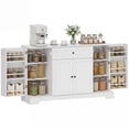thumbnail image 1 of HOMCOM Sideboard Buffet Cabinet, Small Kitchen Pantry with Door Racks White, 1 of 10