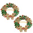 thumbnail image 1 of 2Pcs Napkin Accessories Party Tissue Clasps Wreath Shaped Buckles Napkin Buckles for Party Decor Tissue, 1 of 6