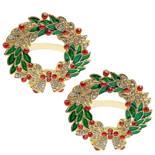 2Pcs Napkin Accessories Party Tissue Clasps Wreath Shaped Buckles Napkin Buckles for Party Decor Tissue