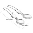 thumbnail image 2 of FESTFENDS 4pcs Camping Utensils Stainless Steel Fork Spoon Spork Portable Design, 2 of 8