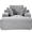 Grey, variant on Weetoo Single Sleeper Sofa Sectional Chaise Couch with Throw Pillows for Living Room, No Assembly Required