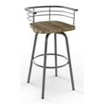 thumbnail image 1 of Amisco Brisk 25" Distressed Wood Swivel Counter Stool in Beige/Glossy Gray, 1 of 9