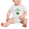 thumbnail image 2 of Cute Baby Bodysuit Lil' Watermelon Fruit Funny Boy & Girl Infant Romper Jumpsuit (White, 3-6 Months), 2 of 5
