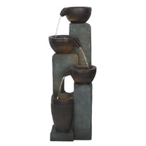 4-Tier Bowls Cascading Fountain with LED Lights