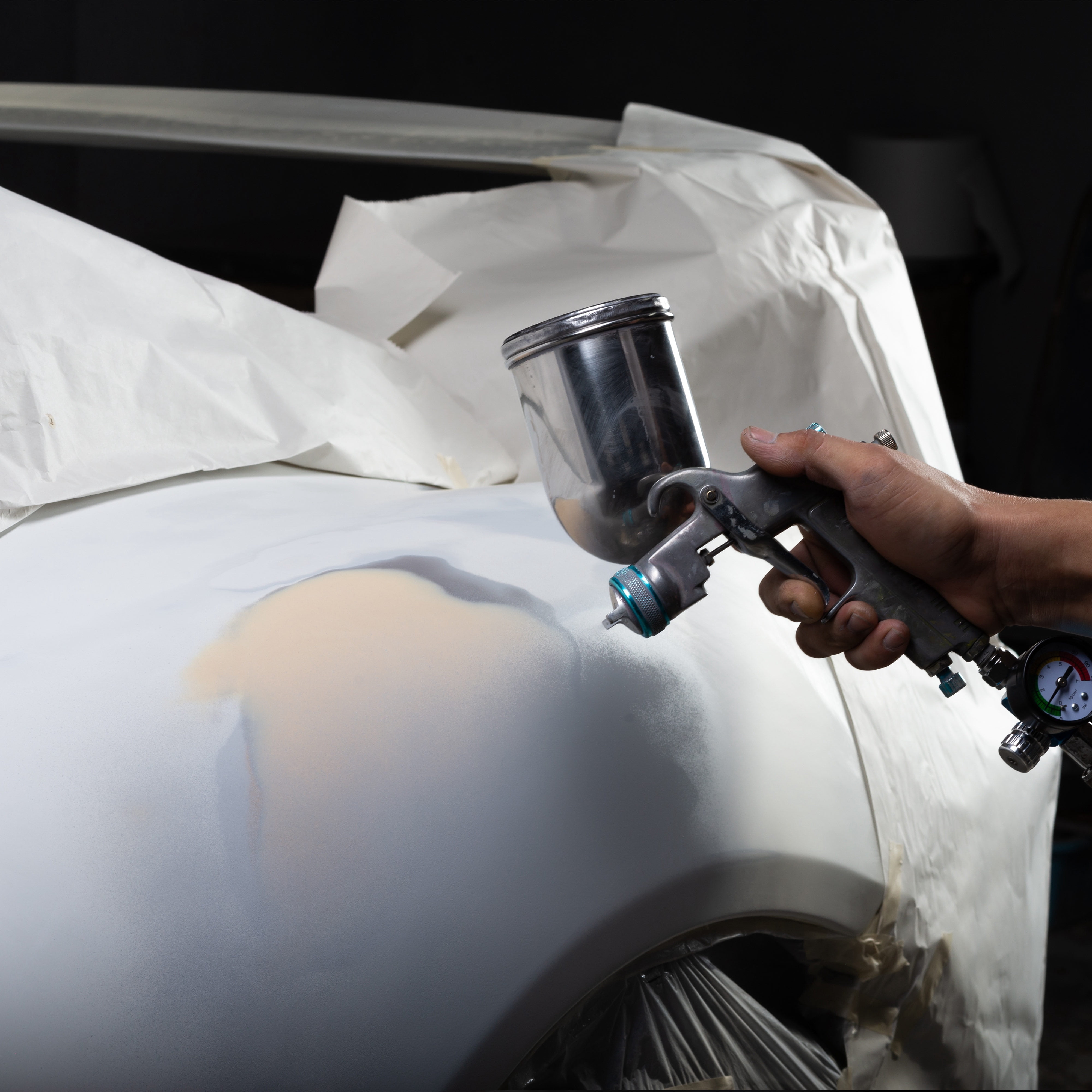 Custom Shop Premium 1K Acrylic Non-Sanding Primer Sealer Paint, Color Black, 1 Gallon - Fast Drying, Ready-To-Spray, Apply Over Automotive Primer Surfacers, Sanded Finishes - Topcoat Urethane, Enamel