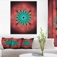 thumbnail image 1 of Fractal Blooming Blue Red Flower - Floral Art Canvas Print, 1 of 3