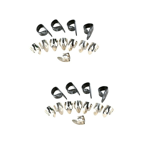 2 Pieces Custom Guitar Picks Thumb Finger Picks for Guitar 3.2X1.7CM