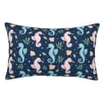 thumbnail image 1 of Lsque Seahorses And Plants Pattern Bedding Waterproof Pillow Protector Zippered Queen – Bed Bug Proof Pillow Encasement-20"x30", 1 of 6