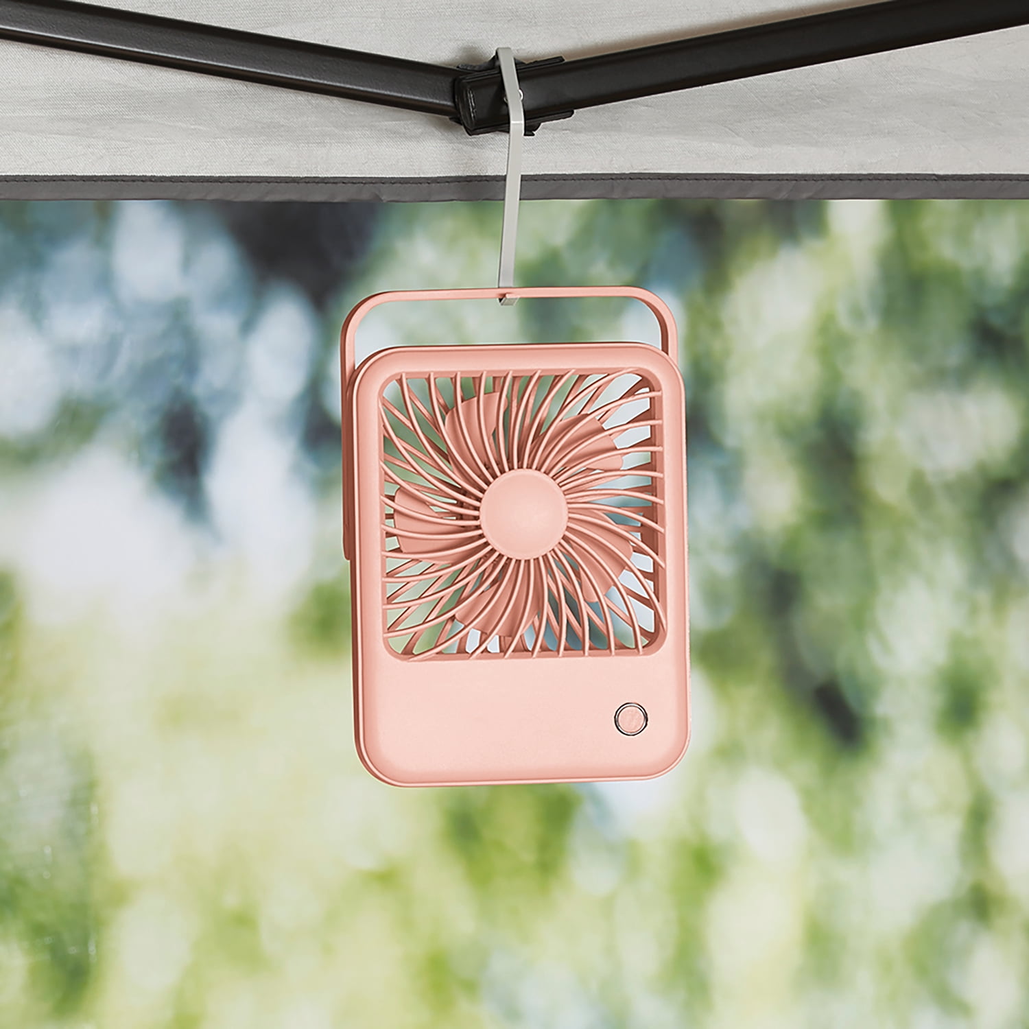 Mainstays 4 in 3-Speed Portable Rechargeable Foldable Fan, Pink Blush, Model FN1041NPB, 2026 Model