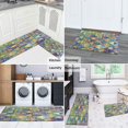 thumbnail image 6 of Boho Colored Square Pattern Kitchen Rugs and Mats Sets Of 2,Kitchen Decoration Rugs,Rubber Backing Non-Slip Floor Mat for Sink Washable Waterproof Laundry Room Runner Rugs, 6 of 7