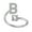 B, variant on Ring for Women Exquisite Fashion 26 English Alphabet Style Ring Letter Fashion Copper Ring