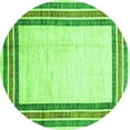 thumbnail image 1 of Ahgly Company Indoor Round Abstract Green Modern Area Rugs, 5' Round, 1 of 4