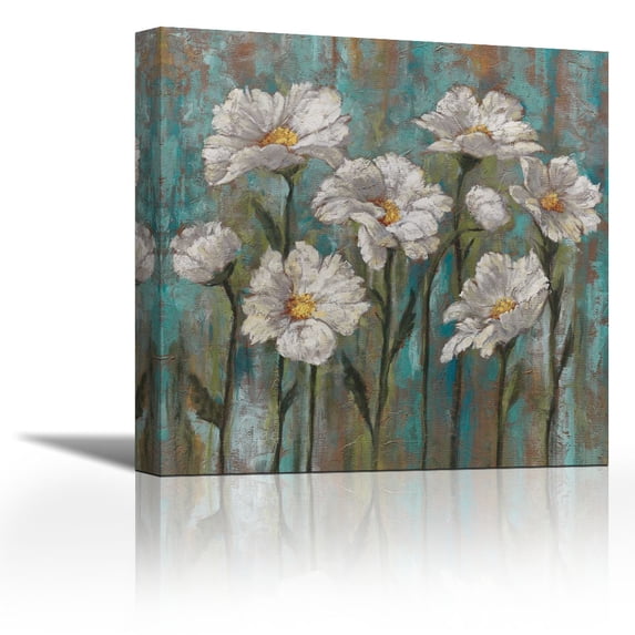 Jennys Garden I - Contemporary Fine Art Giclee on Canvas Gallery Wrap - wall décor - Art painting - 27 x 27 Inch - Ready to Hang