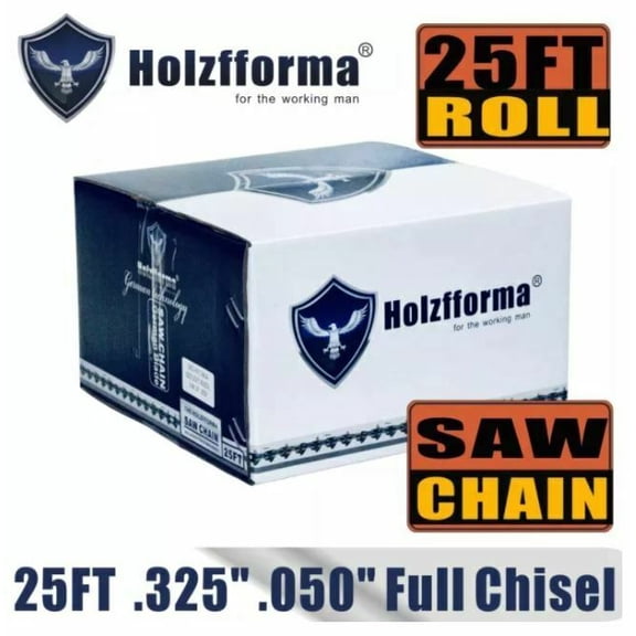 HolzfformaÂ® 25FT Roll Full Chisel Saw Chain .325'' Pitch .050'' Gauge Wagners