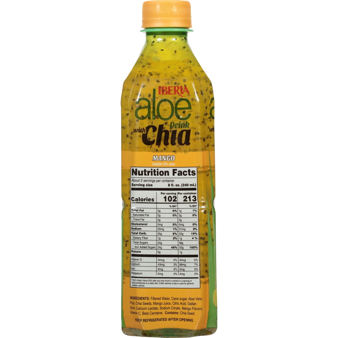 Iberia Mango Aloe Drink with Chia 16.9 fl oz
