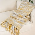 thumbnail image 5 of Battilo Yellow Throw Blanket for Couch,Gold Knit Throw Blankets for Bed,Summer Blankets,50"x60", 5 of 8