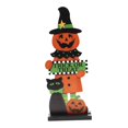thumbnail image 1 of Adorno de de calabaza para Halloween, artesanías de madera, obra de arte coleccionable, decoración de Halloween para casa encantada, accesorios Estilo E Macarena signo de halloween, 1 of 8