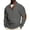 34-Dark Gray, variant on Mens Textured Henley Pullover Sweatshirt Long Sleeve Casual Tops with Button Placket and Patch Elbows Vintage Style Knit Jacket Smart Casual Outerwear Navy XL