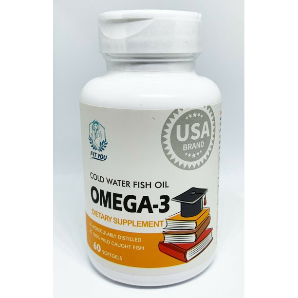 Omega3 Cold Water Fish Oil EPA 50 DHA 60 Softgels By Fit You