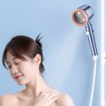 thumbnail image 4 of Cabezal de ducha de alta presión 5 modos pulverizador ajustable accesorios de baño (azul), 4 of 5