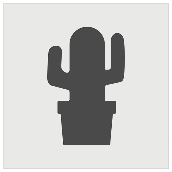 Cactus in Pot Solid DIY Cookie Wall Craft Stencil - 4.5 Inch