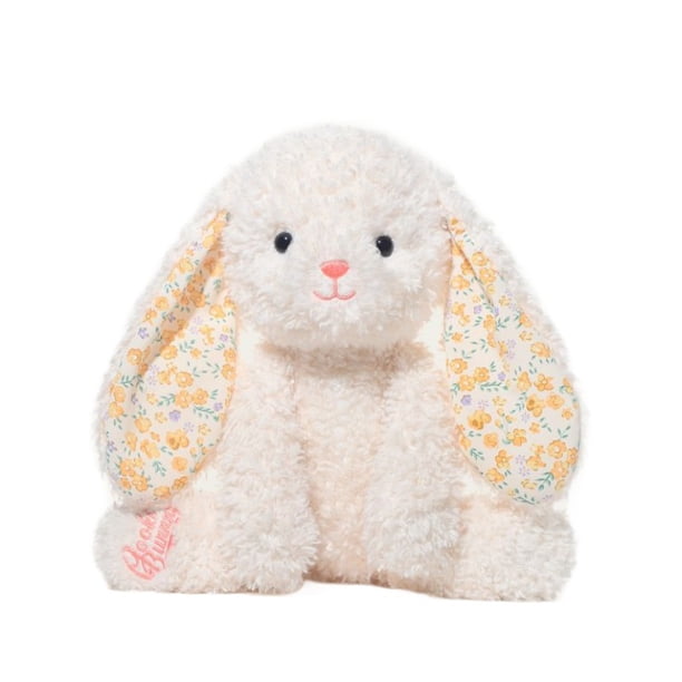 Muñeca de peluche con forma de conejito de peluche con forma de flor, orejas florales, 38 cm