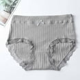 thumbnail image 2 of ShomPort Cotton Underwear for Women Comfortable Full Coverage Panties High Waist Lace Trim Cute Briefs, 2 of 3