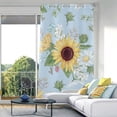 thumbnail image 5 of Black Out Window Cover for Bedroom Living Room, 84" Sunflowers and Wildflowers Watercolor Style Curtains for Sliding Glass Door Curtains & Drapes, Grommet Window Curtains Privacy Protect, 1 Panel, 5 of 7