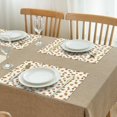 thumbnail image 3 of Beige Christmas Gingerbread Pattern Summer Placemats Table Placemats Set Of 4-Linen Kitchen Washable Placemats Table Mats 11.8"x17.7" Non-Slip Heat Resistant, 3 of 6