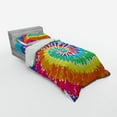 thumbnail image 2 of Ambesonne Rainbow Bedding Set 3 Pcs, Rainbow Tie Dye Effect, Twin, Multicolor, 2 of 2